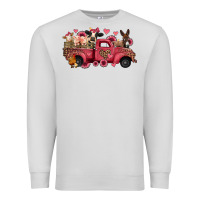 Dove Grey valentines day leopard farm animals truck Premium Sweatshirt - Jasminsmagicworld
