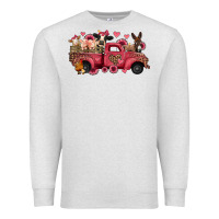 Oatmeal Heather valentines day leopard farm animals truck Premium Sweatshirt - Jasminsmagicworld