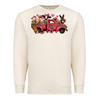 Sandshell valentines day leopard farm animals truck Premium Sweatshirt - Jasminsmagicworld