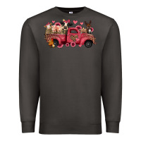 Smoke valentines day leopard farm animals truck Premium Sweatshirt - Jasminsmagicworld