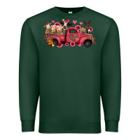 Valentines Day Leopard Farm Animals Truck Premium Sweatshirt | Teevron