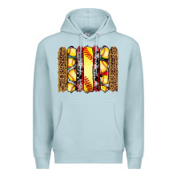 Blue Mist softball serape leopard cowhide glitter brushstrokes Premium Hoodie - Artiststas
