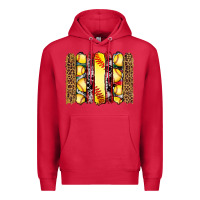 Cardinal softball serape leopard cowhide glitter brushstrokes Premium Hoodie - Artiststas