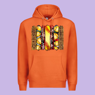 Softball Serape Leopard Cowhide Glitter Brushstrokes Premium Hoodie Designed By Artiststas