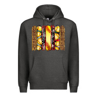 Charcoal Heather softball serape leopard cowhide glitter brushstrokes Premium Hoodie - Artiststas