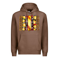 Chestnut softball serape leopard cowhide glitter brushstrokes Premium Hoodie - Artiststas