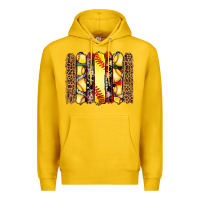 Lemon softball serape leopard cowhide glitter brushstrokes Premium Hoodie - Artiststas