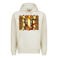 Oatmeal Heather softball serape leopard cowhide glitter brushstrokes Premium Hoodie - Artiststas