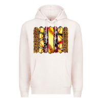 Pale Pink softball serape leopard cowhide glitter brushstrokes Premium Hoodie - Artiststas