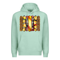 Seafoam softball serape leopard cowhide glitter brushstrokes Premium Hoodie - Artiststas