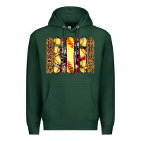Sports Green softball serape leopard cowhide glitter brushstrokes Premium Hoodie - Artiststas