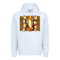 White softball serape leopard cowhide glitter brushstrokes Premium Hoodie - Artiststas