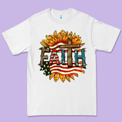 Faith Usa Premium Tee Designed By Fadigitalartstudio