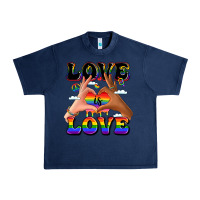 Navy love is love lgbtq pride hands Urban Heavy Tee - LillyAllenDesigns