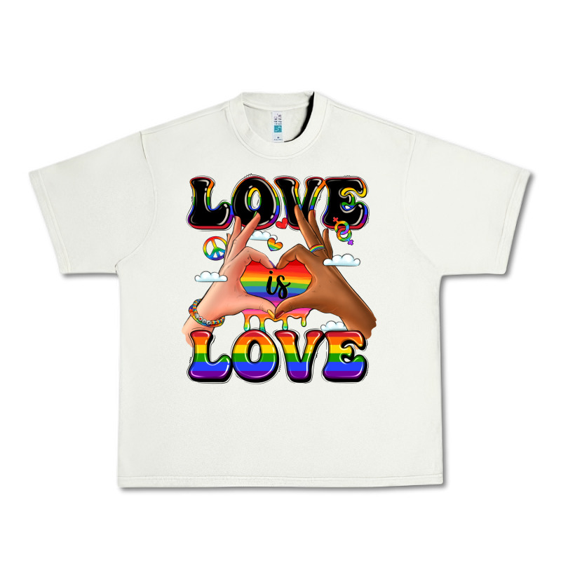 Love Is Love Lgbtq Pride Hands Urban Heavy Tee by LillyAllenDesigns | Teevron