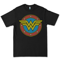 Black Wonder Woman Vintage Emblem Premium Tee - maiPhamDesign
