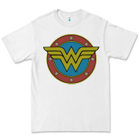 White Wonder Woman Vintage Emblem Premium Tee - maiPhamDesign