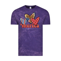 Cloud Purple merica 4th of july hearts Vintage Tee - BundleAndBundleShop