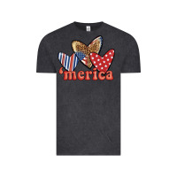 Vintage Black merica 4th of july hearts Vintage Tee - BundleAndBundleShop