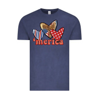 Vintage Denim merica 4th of july hearts Vintage Tee - BundleAndBundleShop