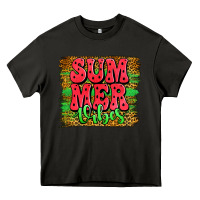 Asphalt summer vibes watermelon leopard background Heavy Core Tee - Jasminsmagicworld