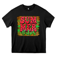 Black summer vibes watermelon leopard background Heavy Core Tee - Jasminsmagicworld
