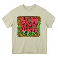 Mossy summer vibes watermelon leopard background Heavy Core Tee - Jasminsmagicworld