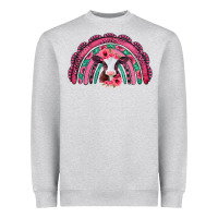 Heather Grey valentines day pink gemstones baby calf rainbow Heavyweight Sweatshirt - Jasminsmagicworld