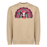 Mushroom valentines day pink gemstones baby calf rainbow Heavyweight Sweatshirt - Jasminsmagicworld