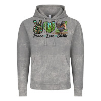 Cloud Rock Peace Love Sloths Vintage Hoodie - LillyAllenDesigns