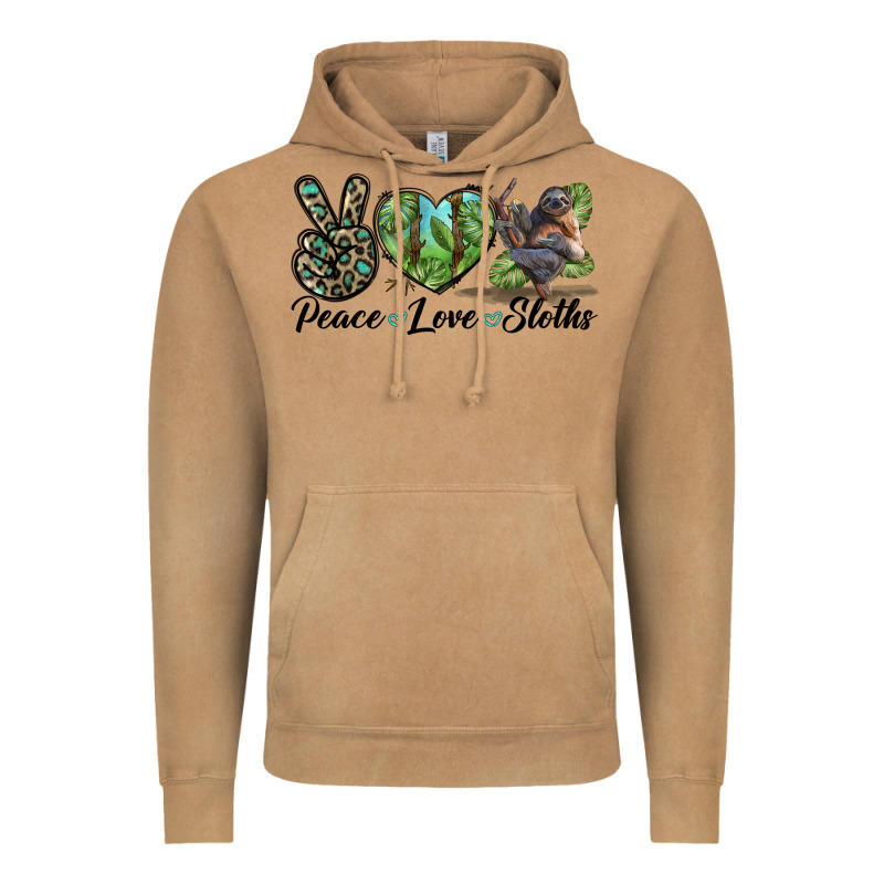 Peace Love Sloths Vintage Hoodie by LillyAllenDesigns | Teevron