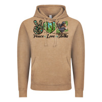 Vintage Coffee Peace Love Sloths Vintage Hoodie - LillyAllenDesigns
