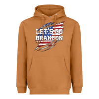 Meerkat Let's Go Brandon Ripped Cloth with American Flag Heavyweight Hoodie - Jasminsmagicworld