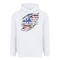 White Let's Go Brandon Ripped Cloth with American Flag Heavyweight Hoodie - Jasminsmagicworld