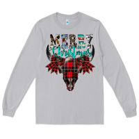 Moon Dust merry christmas bull skull Long Sleeve Tee - CowhideDigitalArt