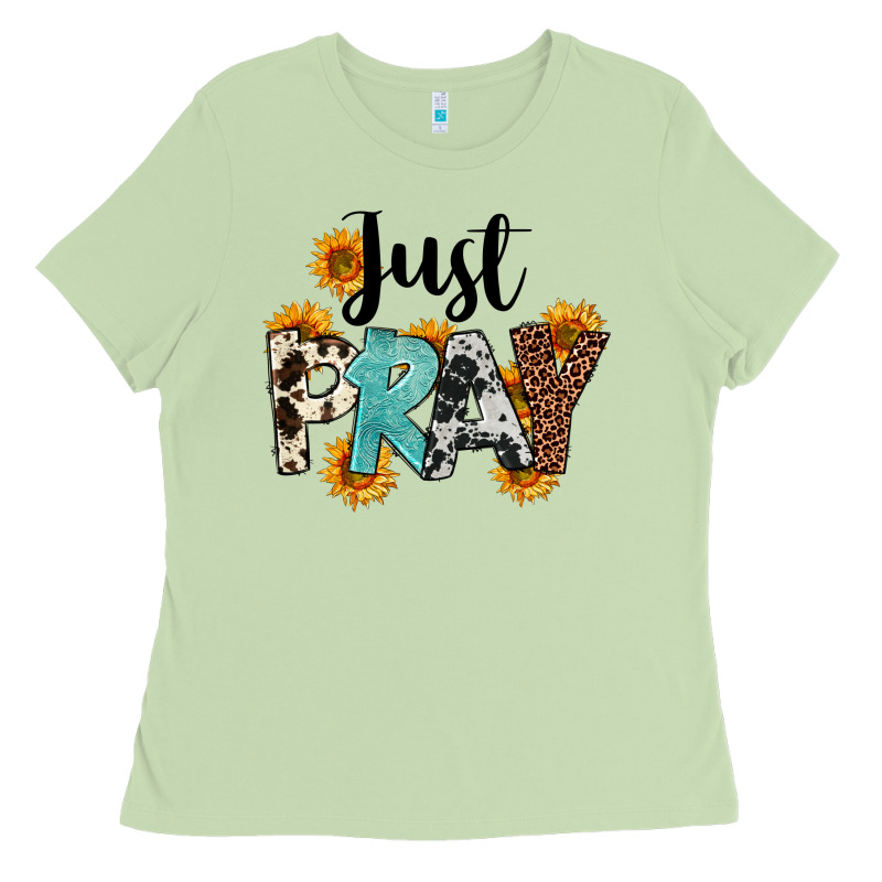Just Pray Ladies Tee by FaDigitalArtStudio | Teevron