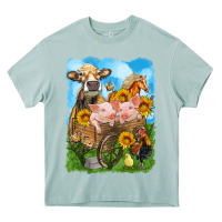 Arona farm animals wagon olivia Heavy Core Tee - OliviaCreatesArt