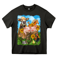 Asphalt farm animals wagon olivia Heavy Core Tee - OliviaCreatesArt