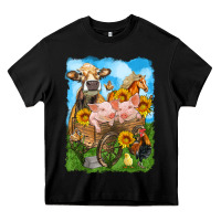Black farm animals wagon olivia Heavy Core Tee - OliviaCreatesArt