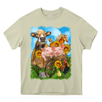 Mossy farm animals wagon olivia Heavy Core Tee - OliviaCreatesArt