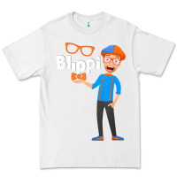 White Kids Cartoon Blippis funny Premium Tee - maiPhamDesign