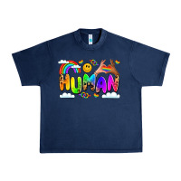 Navy human pride Urban Heavy Tee - LillyAllenDesigns