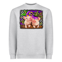 Heather Grey mardi gras western leopard pigs Heavyweight Sweatshirt - Jasminsmagicworld
