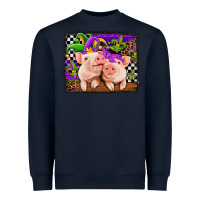 Navy mardi gras western leopard pigs Heavyweight Sweatshirt - Jasminsmagicworld
