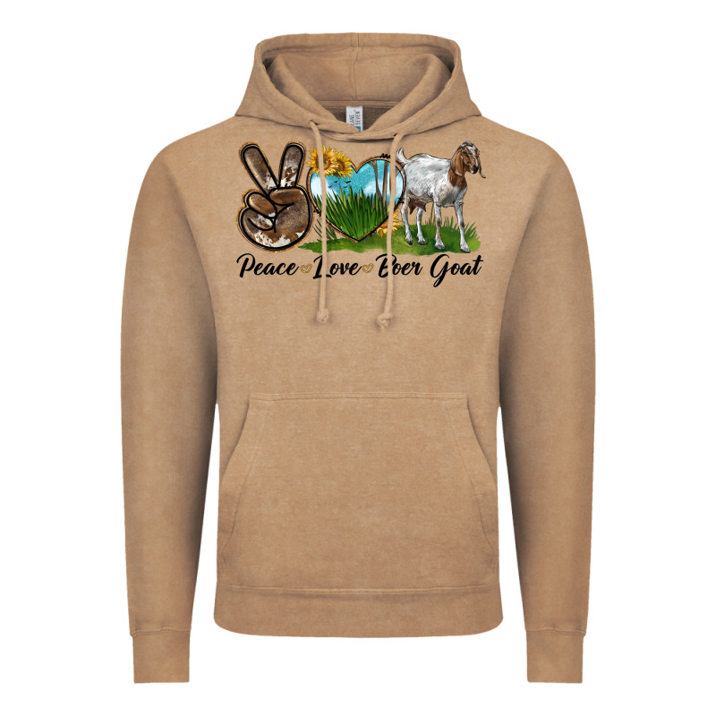 Peace Love Boer Goat Vintage Hoodie by LillyAllenDesigns | Teevron