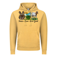 Vintage Mustard peace love boer goat Vintage Hoodie - LillyAllenDesigns