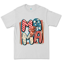 Dove Grey 4th of July mama with lightning bolt Premium Tee - FaDigitalArtStudio