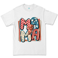 White 4th of July mama with lightning bolt Premium Tee - FaDigitalArtStudio