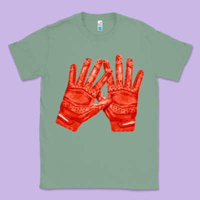 Receiver Gloves Fa Element 1 Classic Tee Designed By Fadigitalartstudio