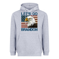 Heather Grey american bald eagle let's go brandon Heavyweight Hoodie - Jasminsmagicworld